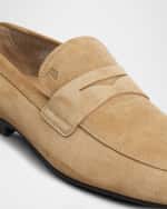 Image 3 of 5: Tod's Men's Suede Penny Loafers