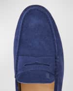 Image 3 of 4: Tod's Men's Gommino Bubble Suede Moccasin Drivers