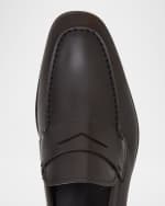 Image 3 of 4: Tod's Men's Smooth Leather Penny Loafers