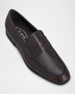 Image 4 of 4: Tod's Men's Smooth Leather Penny Loafers