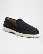 Image 3 of 4: Tod's Men's Suede Moccasin Slipper Loafers
