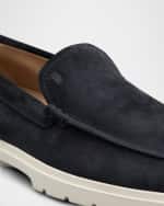 Image 4 of 4: Tod's Men's Suede Moccasin Slipper Loafers