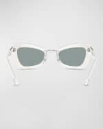 Image 3 of 4: SWAROVSKI Pavé Acetate Cat-Eye Sunglasses