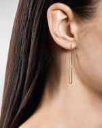 Image 2 of 2: LANA 14k Diamond Wire Rectangle Hoops