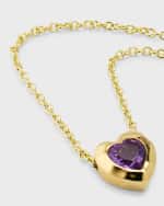 Image 4 of 5: Ippolita 18K Rock Candy Caramella Heart Pendant in Dark Amethyst, 16-18"L