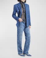 Image 5 of 6: Versace Informal Double-Breasted Tweed Jacket