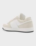 Image 2 of 5: Prada Men's Downtown Leather Low-Top Sneakers