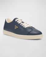 Image 5 of 6: Prada Men's Lane Deerskin Low-Top Sneakers