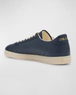 Image 3 of 6: Prada Men's Lane Deerskin Low-Top Sneakers