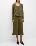 Image 5 of 6: Max Mara Studio Entrata A-Line Midi Skirt