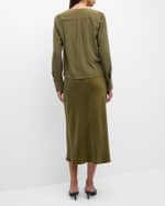 Image 3 of 6: Max Mara Studio Entrata A-Line Midi Skirt