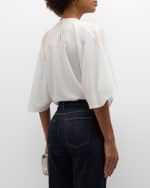 Image 4 of 6: FRAME Short-Sleeve Ruffle Blouse