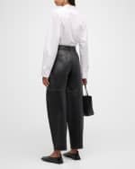 Image 3 of 6: Co High-Rise Wide-Leg Leather Balloon Pants