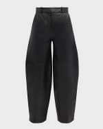 Image 1 of 6: Co High-Rise Wide-Leg Leather Balloon Pants