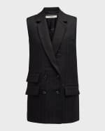 Image 2 of 6: Co Double-Breasted Herringbone Vest
