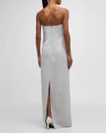 Image 4 of 6: Co Tucked Strapless Linen Maxi Dress