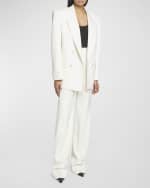 Image 7 of 7: Saint Laurent Oversized Wool-Blend Blazer Jacket