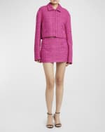Image 7 of 7: Valentino Garavani V-Logo Metallic Paillette Tweed Jacket