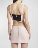 Image 3 of 6: Versace Medusa '95 Leather Crop Bustier Top