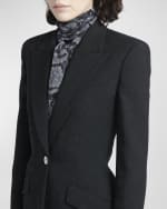 Image 6 of 7: Versace Baroque Jacquard Single-Breasted Blazer Jacket