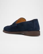 Image 2 of 5: Brunello Cucinelli Men's Suede Penny Loafers