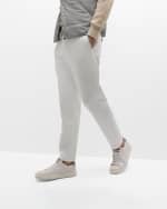 Image 2 of 6: Brunello Cucinelli Men's Grained Calfskin Low-Top Sneakers