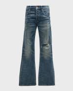 Image 1 of 6: PURPLE Men's P004 One Year Fade Flare Jeans