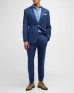 Image 2 of 6: Brunello Cucinelli Men's Linen, Wool and Silk Suit