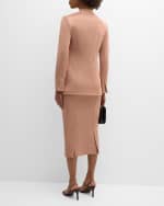 Image 3 of 6: Giorgio Armani Lurex Bonded Jersey Pencil Skirt