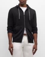 Image 3 of 6: Brunello Cucinelli Men's Cashmere Hooded Full-Zip Sweater