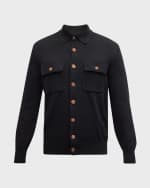 Image 1 of 6: Brunello Cucinelli Men's Cotton Knit Cardigan Sweater