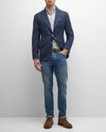 Image 2 of 6: Brunello Cucinelli Men's Twill Two-Button Sport Coat