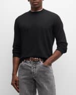 Image 3 of 6: Brunello Cucinelli Men's Wool-Cashmere Crewneck Sweater