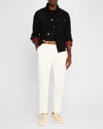 Image 2 of 6: Brunello Cucinelli Men's Dyed Flat-Front Pants