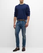 Image 5 of 6: Brunello Cucinelli Men's Cashmere Crewneck Sweater