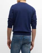 Image 3 of 6: Brunello Cucinelli Men's Cashmere Crewneck Sweater