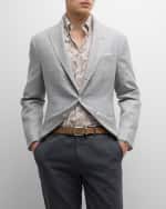 Image 1 of 6: Brunello Cucinelli Men's Linen, Wool and Silk Peak-Lapel Sport Coat