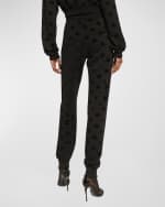 Image 4 of 5: Dolce&Gabbana Flocked Cotton Jersey DG Logo Jogger Pants