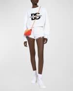 Image 5 of 5: Dolce&Gabbana DG Logo Rolled-Neck Crop Sweatshirt