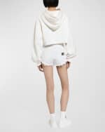 Image 3 of 5: Dolce&Gabbana Floral Logo-Print Cropped Cotton Hoodie