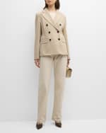 Image 5 of 6: Max Mara Calata Double-Breasted Cashmere Blazer Jacket