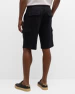 Image 3 of 6: Brunello Cucinelli Men's Cotton-Blend Travel Cargo Shorts