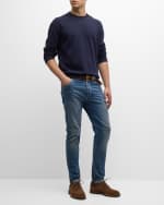 Image 5 of 6: Brunello Cucinelli Men's Travel Crewneck Sweatshirt