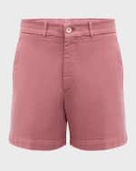 Image 2 of 6: Brunello Cucinelli Men's Dyed Denim Bermuda Shorts