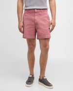 Image 1 of 6: Brunello Cucinelli Men's Dyed Denim Bermuda Shorts