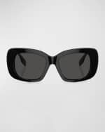 Image 4 of 4: Burberry 0BE4410 Logo Acetate Square Sunglasses