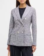 Image 2 of 6: Eleventy Double-Breasted Tweed Blazer