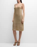 Image 2 of 6: Eleventy Crochet-Knit Mini Dress