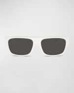 Image 4 of 4: Dolce&Gabbana Men's Acetate Rectangle Sunglasses