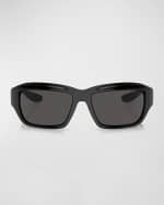 Image 4 of 4: Dolce&Gabbana Men's Plastic Rectangle Sunglasses